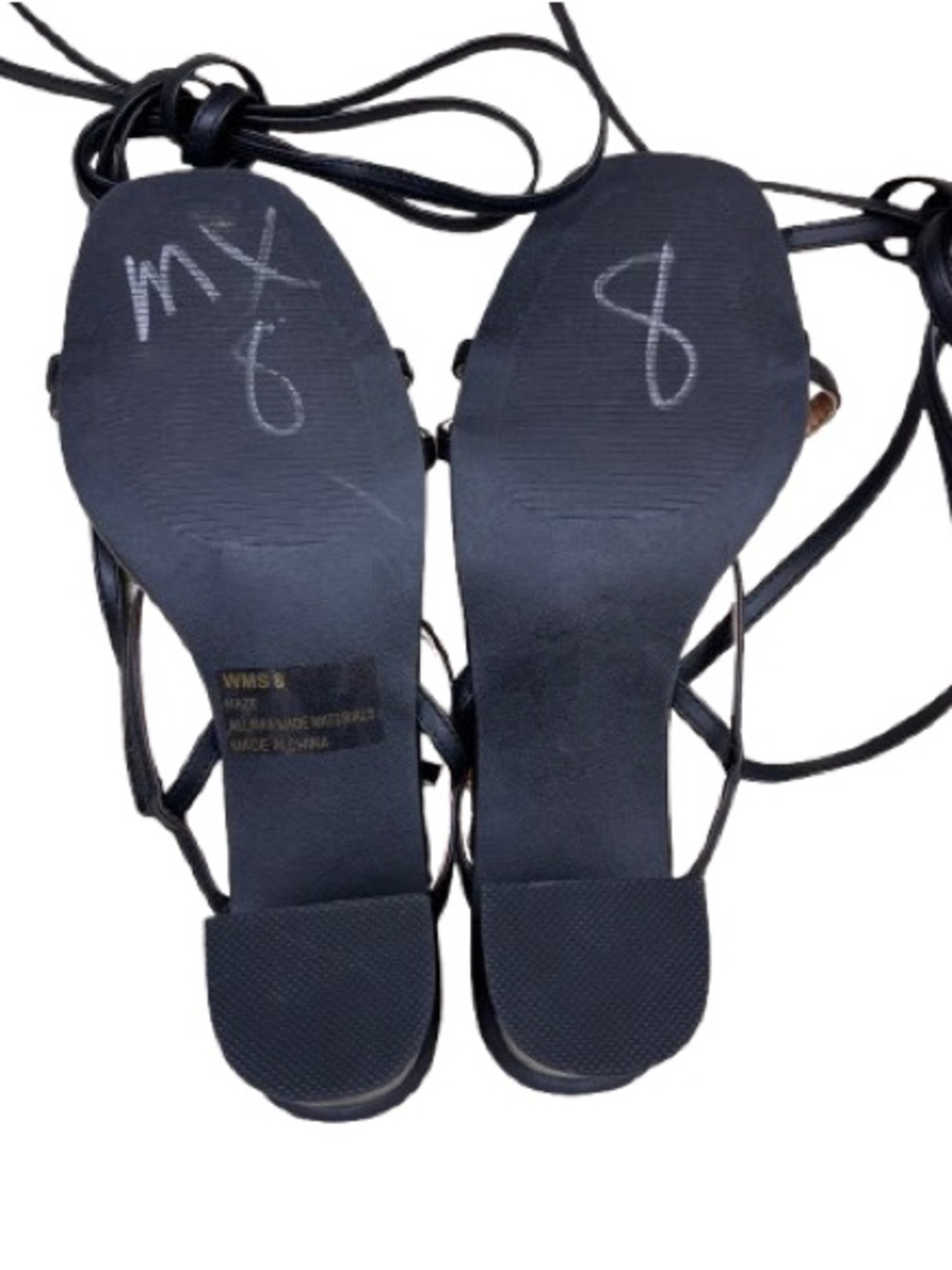 Dolce Vita DV Haze Black Strappy Heels Lace Up 2.75”Block Heel Sandals Sz 8 NEW - Picture 8 of 12
